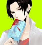  blood food fu_yukari gakkou_de_atta_kowai_hanashi looking_at_viewer male_focus popsicle school_uniform shindo_makoto solo 