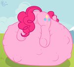  anus blyzzarde butt cutie_mark equine female friendship_is_magic fur horse kicking mammal my_little_pony pink_fur pinkie_pie_(mlp) pony pregnant pussy solo 