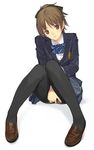  :p black_legwear blazer brown_eyes brown_hair cosplay hirasawa_ui jacket k-on! loafers mibu_natsuki ogiso_setsuna ogiso_setsuna_(cosplay) panties panties_under_pantyhose pantyhose sakuragaoka_high_school_uniform school_uniform seiyuu_connection shoes sitting smile solo tongue tongue_out underwear 