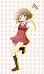  brown_eyes brown_hair hidamari_sketch highres kinfuji paw_pose short_hair standing yuno 