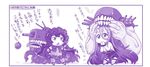  battleship_hime black_dress chibi comic dress floating_fortress_(kantai_collection) gothic_lolita hands_on_own_face hase_yu horns isolated_island_oni kantai_collection lolita_fashion long_hair monster multiple_girls oni_horns open_mouth shinkaisei-kan short_dress sweatdrop teeth tongue tongue_out translated triangle_mouth turret very_long_hair waving_arms 