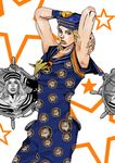  cosplay crossdressing derivative_work dixie_cup_hat dress gyro_zeppeli hat higashikata_jousuke_(jojolion) higashikata_jousuke_(jojolion)_(cosplay) hirose_yasuho hirose_yasuho_(cosplay) johnny_joestar jojo_no_kimyou_na_bouken jojolion military_hat multiple_boys parody sailor_collar steel_ball_run tanaka_kaori 