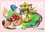  animal_ears barefoot bastet_(p&amp;d) fang puzzle_&amp;_dragons tail 