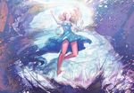  ajahweea bad_id bad_pixiv_id blonde_hair braid dress elsa_(frozen) frozen_(disney) long_hair single_braid 