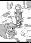  :3 ^_^ alice_margatroid animal_ears bad_id bad_pixiv_id book bug butterfly closed_eyes comic eighth_note greyscale insect kirisame_marisa leaf long_hair minigirl monochrome multiple_girls musical_note patchouli_knowledge short_hair touhou yuasan 