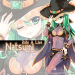  date_a_live female girl green_hair hat lowres natsumi_(date_a_live) witch witch_hat 