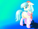 blue_eyes blue_hair blue_theme blumagpie coco_pommel_(mlp) collar cutie_mark equine female feral flower friendship_is_magic hair horse looking_away mammal my_little_pony pony pose socks solo standing two_tone_hair 