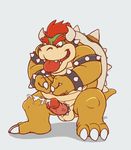  anthro balls barefoot bowser claws cock_ring cum cumshot dragon erection griz_urso hair happy hi_res horn humanoid_penis koopa looking_down male mario_bros nintendo nokamarau nude orgasm penis reptile scalie sharp_claws shell smile solo spikes standing toe_claws tongue tongue_out turtle vein veiny_penis video_games 