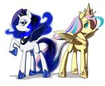  crown duo equine female fluttershy_(mlp) friendship_is_magic horn mammal my_little_pony pegasus princess_celestia_(mlp) princess_luna_(mlp) rarity_(mlp) theyoungreaper unicorn wings 