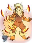  anthro arcanine blonde_hair canine dowski fur hair kyros_(dowski) male mammal mei5683 nintendo pok&#233;mon pok&eacute;mon solo video_games 