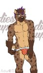  anthro bulge dye jarlarild jockstrap kelkko male nipples rthur solo spotted_hyena topless underwear 