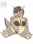  big_breasts blush breasts chubby claws crockwad fangs female horn huge_nipples kangaskhan milf mother nintendo nipples parent paws pok&#233;mon pok&eacute;mon pouch presenting pussy red_eyes solo spread_pussy spreading video_games 