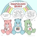  &lt;/3 :&lt; ambiguous_gender animated bear blue_fur care_bears colorful fur green_fur group loop mammal pink_fur politics rainbow 