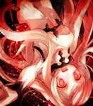  airfield_hime glowing glowing_eyes kantai_collection long_hair pale_skin red_eyes shinkaisei-kan silver_hair solo toosaka_asagi 