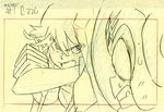  1girl color_trace fukuroda_takaharu key_frame kill_la_kill matoi_ryuuko official_art production_art sketch sushio 