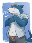  fish jeck looking_at_viewer male marine shark solo underwear 