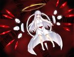  detached_wings halo highres kirby_(series) kirby_64 long_hair looking_at_viewer original otokuyou personification red_eyes solo very_long_hair white_hair wings zero_two_(kirby) 