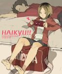  bad_id bad_pixiv_id bag barefoot character_name copyright_name haikyuu!! kaimuari kozume_kenma kuroo_tetsurou lying male_focus multiple_boys on_stomach sitting sketch 