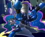  bdsm blue_hair blush bondage bound clitoris duo equine female friendship_is_magic hair horn mammal my_little_pony open_mouth oze princess_celestia_(mlp) princess_luna_(mlp) pussy rubber skinsuit teal_eyes tears tongue tongue_out two_tone_hair winged_unicorn wings 