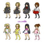  akiyama_mio bad_id bad_pixiv_id barefoot black_hair blonde_hair boots brown_hair dress fuwafuwa_time gothic_lolita hairband highres hirasawa_yui k-on! kotobuki_tsumugi lolita_fashion long_hair mary_janes mod_fashion multiple_girls pantyhose rainbow ribbon shoes short_hair side_ponytail smile socks tainaka_ritsu thigh_boots thighhighs ukiwa white_legwear 