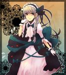  bad_id bad_pixiv_id braid crossdressing gloves gothic_lolita hairband lolita_fashion long_hair male_focus monster narukami_yuu otoko_no_ko persona persona_4 red_eyes shadow_(persona) solo tayako 