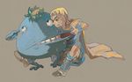  bad_id bad_pixiv_id blonde_hair boots cape chrono_trigger dalton eyepatch ichito_(pyxis) long_hair monster nu sweat teeth 