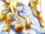  blue-eyes_white_dragon dragon female hair horn solo wings yu-gi-oh 