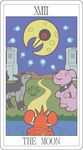  blue_fire card corphish english_text feral granbull group hyena lunatone mammal mightyena miji moon night night_sky nintendo oddish pok&#233;mon pok&eacute;mon tarot_card text unknown_artist video_games water 