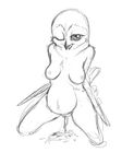  after_sex avian breasts cum cum_in_pussy cum_inside female nude nyar one_eye_closed owl pussy sketch solo 