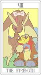  duo english_text entei feral legendary_pok&#233;mon legendary_pok&eacute;mon lopunny miji nintendo pok&#233;mon pok&eacute;mon ribbons tarot_card text unknown_artist video_games 