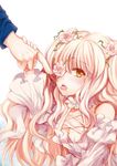  1girl ai_(creamcaramel) blonde_hair breasts choker drooling eyepatch flower hair_flower hair_ornament kirakishou long_hair looking_at_viewer nipples rose rozen_maiden saliva saliva_trail sexually_suggestive small_breasts thorns tongue tongue_out very_long_hair vines yellow_eyes 