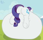  anus belly_expansion blyzzarde butt cutie_mark equine female friendship_is_magic fur horn horse inflation mammal my_little_pony pony pussy rarity_(mlp) solo unicorn white_fur 