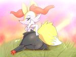  anus braixen breasts butt canine female fennec fox fur hand_on_butt ken17 looking_at_viewer lying mammal nintendo nude on_side pok&#233;mon pok&eacute;mon presenting presenting_hindquarters presenting_pussy pussy pussy_juice solo video_games 