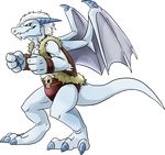  blue_eyes clothing digimon dragon frost_draconian frost_dragon izzyreddragon kaiserdramon male original_character solo white_dragon 