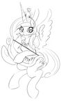  bow_(weapon) cute equine female feral friendship_is_magic hair horn horse looking_at_viewer mammal my_little_pony plain_background pony princess_cadance_(mlp) ranged_weapon solo weapon white_background winged_unicorn wings zev 