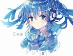  blue_eyes blue_hair cymphonia ene_(kagerou_project) headphones kagerou_project long_hair solo twintails 