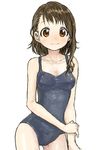  brown_eyes brown_hair gaihan_umeboshi_mitchell highres nisekoi one-piece_swimsuit onodera_kosaki school_swimsuit short_hair swimsuit 