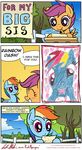  &lt;3 absurd_res alpha_channel blue_fur cloud comic dialog duo english_text equine female fence feral friendship_is_magic fur hair hi_res horse mammal multi-colored_hair my_little_pony orange_fur outside pegasus pencil pony purple_eyes purple_hair rainbow_dash_(mlp) rainbow_hair redapropos scootaloo_(mlp) text tree wings 