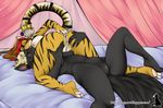 5_fingers anus bed breasts butt duo feline female fingering hindpaw inside lesbian lying mammal masturbation natysanime nude on_back paws plantigrade pussy pussy_juice sex soles spread_legs spread_pussy spreading stripes toes unknown_species 