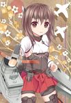  bad_id bad_pixiv_id bike_shorts bow_(weapon) brown_eyes brown_hair crossbow flat_chest headband headgear kantai_collection looking_at_viewer short_hair solo taihou_(kantai_collection) thighhighs tsukino_neru weapon 