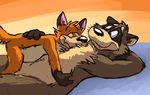  camcartoonfanatic canine chubby cuddling duo fox gay male mammal mofuoshiri overweight size_difference tanuki 