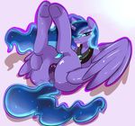  2014 absurd_res anus blue_eyes blue_fur blue_hair edit equine female friendship_is_magic fur hair half-closed_eyes hi_res horn legs_up looking_at_viewer mammal my_little_pony penis princess_luna_(mlp) pussy saurian_(artist) solo tongue tongue_out winged_unicorn wings 
