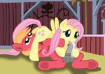  anus balls big_macintosh_(mlp) cum cum_in_mouth cum_inside cutie_mark duo equine female fluttershy_(mlp) friendship_is_magic fur green_eyes hair horse jbond long_hair male mammal my_little_pony oral oral_sex pegasus penis pink_hair pony pussy red_fur sex wings yellow_fur 