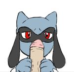  animated anthro canine chesninja cum cum_on_face cumshot disembodied_penis duo erection first_person_view human human_on_anthro humanoid_penis interspecies male mammal nintendo orgasm penis plain_background pok&#233;mon pok&#233;philia pok&eacute;mon pok&eacute;philia red_eyes riolu solo_focus video_games white_background 