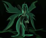 changeling corruption equine female friendship_is_magic hair horn long_hair looking_at_viewer magic_the_gathering mammal my_little_pony oil painting phyrexian queen_chrysalis_(mlp) solo zerodevil 