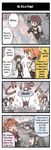  1boy 4koma 5girls :3 ? ahoge animal_ears artist_request axe belt black_hair blue_hair blush boots bow class_of_heroes clenched_hand closed_eyes collar comic dwarf_(totomono) english fairy fairy_(totomono) falling felpurr flailing from_above furry goggles goggles_on_head green_hair hair_ornament hard_translated hat highres human_(totomono) index_finger_raised ken_to_mahou_to_gakuen_mono khulaz long_hair minigirl motion_blur multiple_girls o_o official_art open_mouth orange_eyes orange_hair pleated_skirt pointy_ears red_eyes school_uniform skirt smile standing sweatdrop tail translated triangle_mouth twintails walking water weapon 