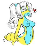  breasts dunsparce eyes_closed female gentlemanjim navel nintendo nipples nude pok&#233;mon pok&eacute;mon pussy smile solo video_games 