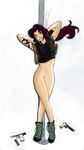  black_lagoon no_panties revy revy_(black_lagoon) shaved strip undressing 