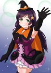  black_hair dancing_stars_on_me! gloves green_eyes hat long_hair love_live! love_live!_school_idol_project solo thighhighs toujou_nozomi twintails udan witch_hat 