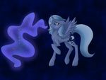  blue_fur blue_hair cutie_mark derpylover equine female feral friendship_is_magic fur hair horn horse kodokunashiroiokami long_hair mammal my_little_pony nightmare_moon_(mlp) pony princess_luna_(mlp) scared solo teal_eyes winged_unicorn wings young 